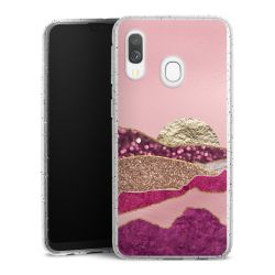 Silikon Glitter Case transparent-silber