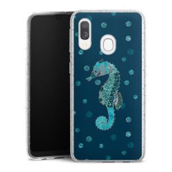 Silikon Glitter Case transparent-silber