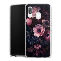 Silikon Glitter Case transparent-silber