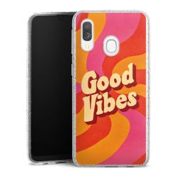 Silikon Glitter Case transparent-silber