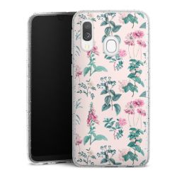 Silikon Glitter Case transparent-silber