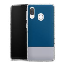 Silikon Glitter Case transparent-silber