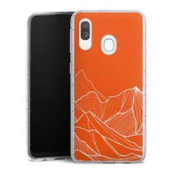 Silikon Glitter Case transparent-silber