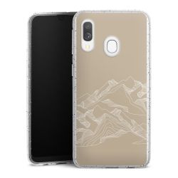 Silikon Glitter Case transparent-silber