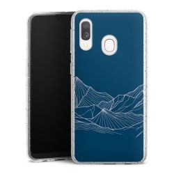 Silikon Glitter Case transparent-silber