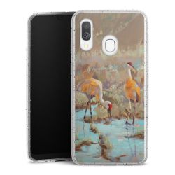 Silikon Glitter Case transparent-silber