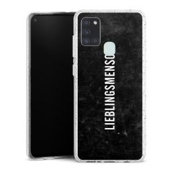 Silikon Glitter Case transparent-silber