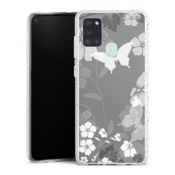 Silicone Glitter Case silver glitter