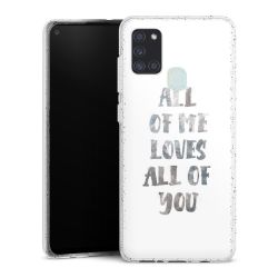 Silicone Glitter Case silver glitter