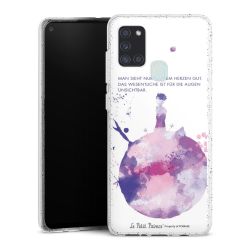 Silikon Glitter Case transparent-silber