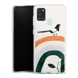 Silikon Glitter Case transparent-silber