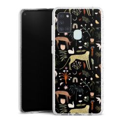 Silikon Glitter Case transparent-silber