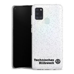 Silikon Glitter Case transparent-silber