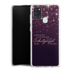 Silikon Glitter Case transparent-silber