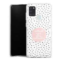 Silikon Glitter Case transparent-silber