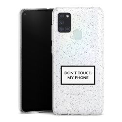 Silicone Glitter Case silver glitter