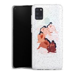 Silicone Glitter Case silver glitter