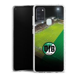 Silikon Glitter Case transparent-silber