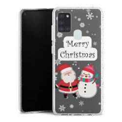 Silikon Glitter Case transparent-silber