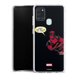 Silikon Glitter Case transparent-silber