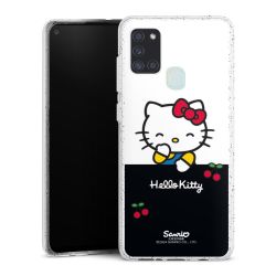 Silikon Glitter Case transparent-silber