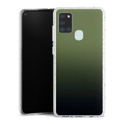 Silikon Glitter Case transparent-silber