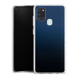 Silikon Glitter Case transparent-silber