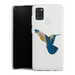 Silikon Glitter Case transparent-silber