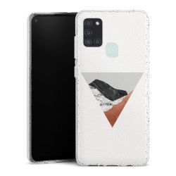 Silikon Glitter Case transparent-silber