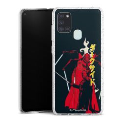 Silikon Glitter Case transparent-silber