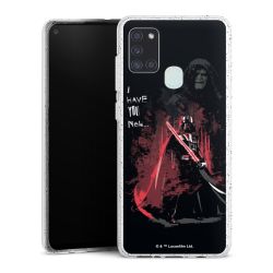 Silikon Glitter Case transparent-silber