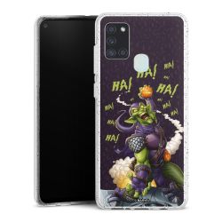 Silikon Glitter Case transparent-silber