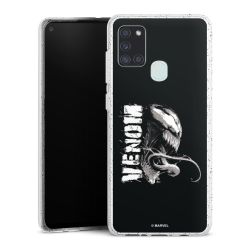 Silikon Glitter Case transparent-silber