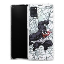 Silikon Glitter Case transparent-silber