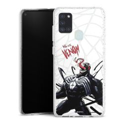 Silikon Glitter Case transparent-silber