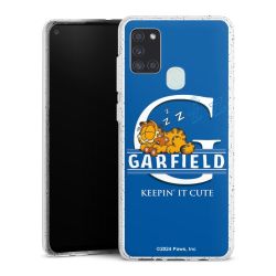 Silikon Glitter Case transparent-silber