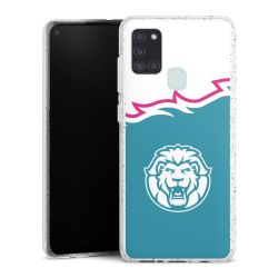 Silikon Glitter Case transparent-silber