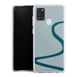 Silikon Glitter Case transparent-silber