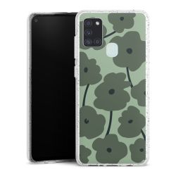 Silikon Glitter Case transparent-silber