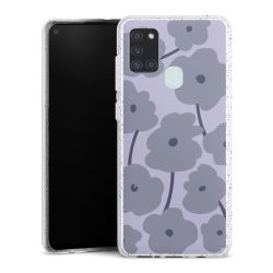 Silikon Glitter Case transparent-silber