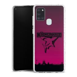 Silikon Glitter Case transparent-silber