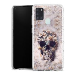 Silikon Glitter Case transparent-silber