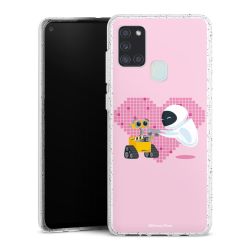 Silikon Glitter Case transparent-silber