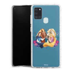 Silikon Glitter Case transparent-silber