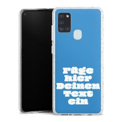 Silikon Glitter Case transparent-silber