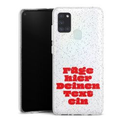 Silikon Glitter Case transparent-silber