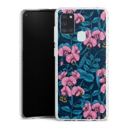 Silikon Glitter Case transparent-silber