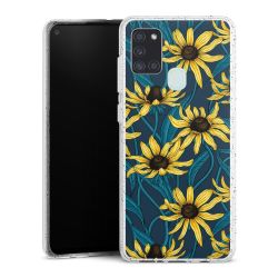 Silikon Glitter Case transparent-silber