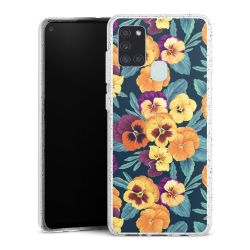 Silikon Glitter Case transparent-silber