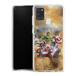 Silikon Glitter Case transparent-silber